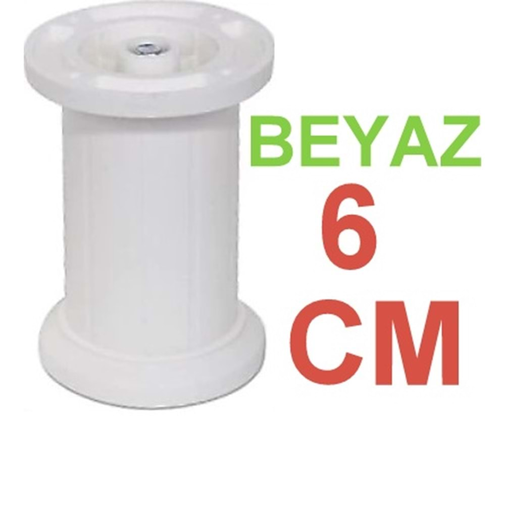 6 CM BEYAZ JUMBO Mobilya Ayağı