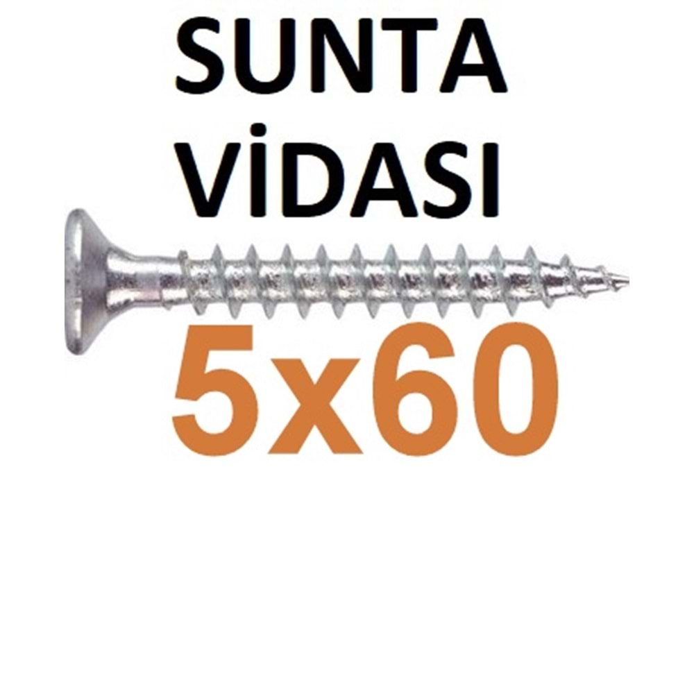 (SAYILAN) 5X60 SUNTA VİDASI 1 ADET