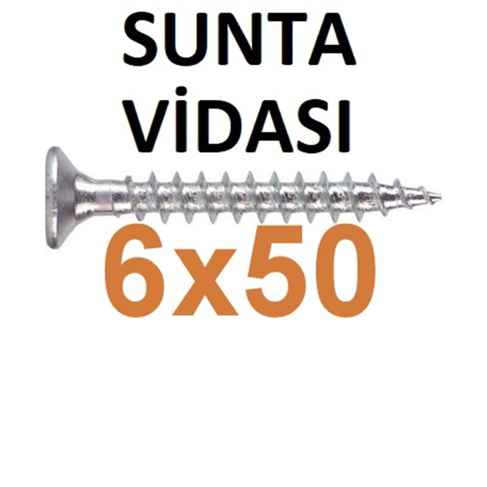 (SAYILAN) 6X50 SUNTA VİDASI 1 ADET