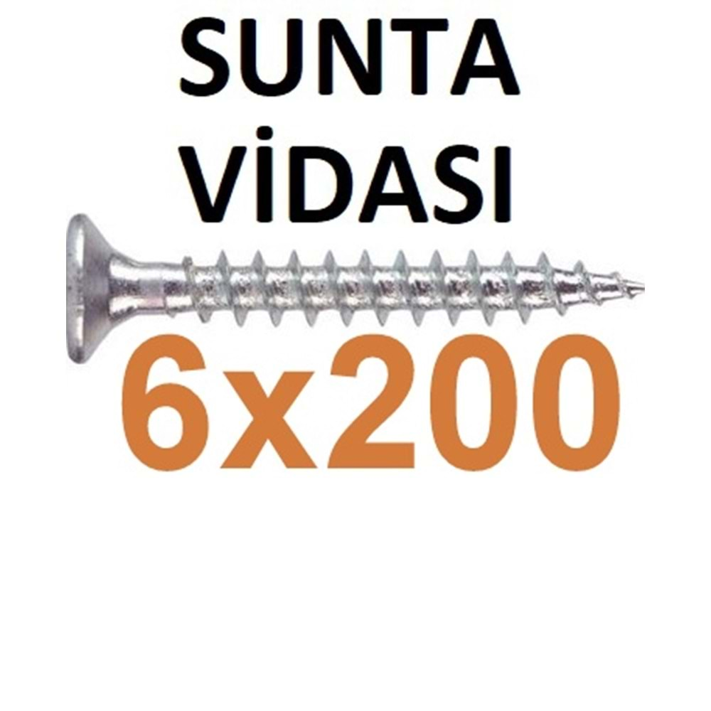 (SAYILAN) 6X200 SUNTA VİDASI 1 ADET