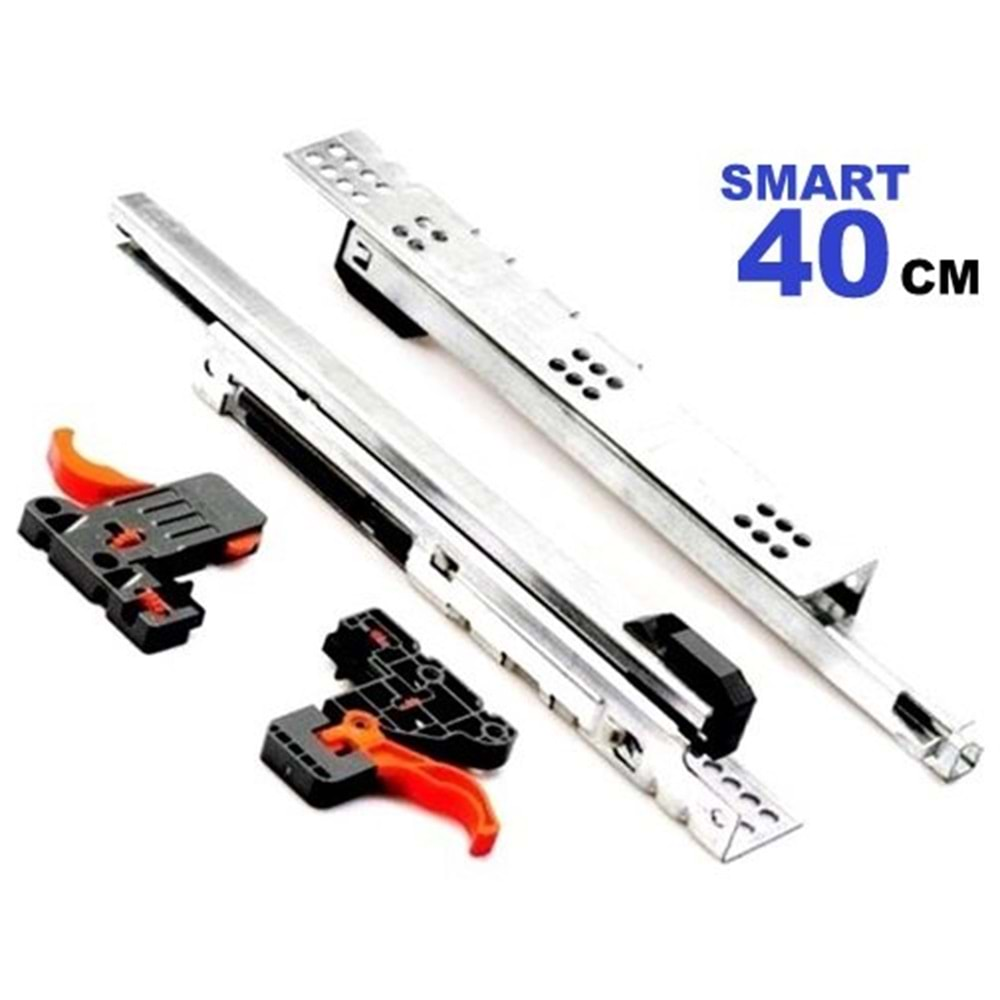 40 CM SMART TEK AÇILIM FRENLİ RAY SAMET Çekmece Rayı