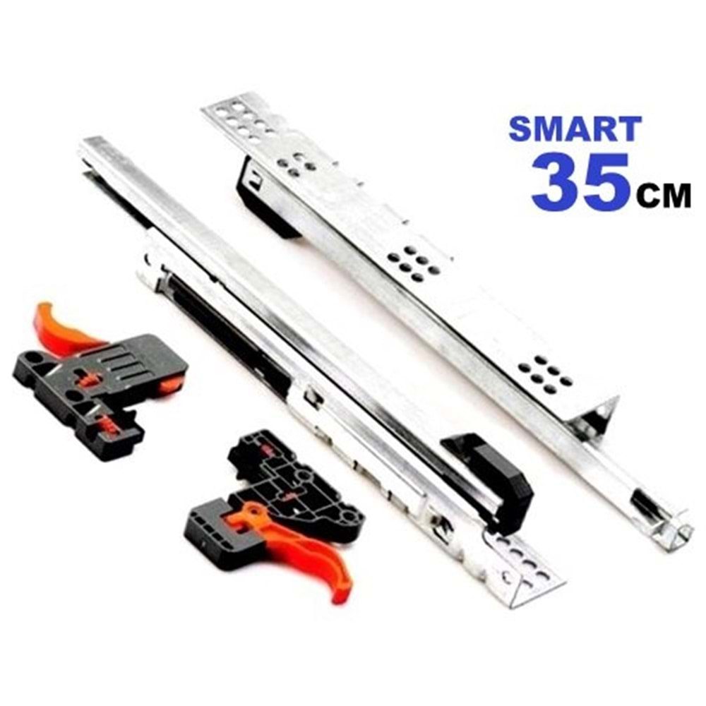 35 CM SMART TEK AÇILIM FRENLİ RAY SAMET Çekmece Rayı