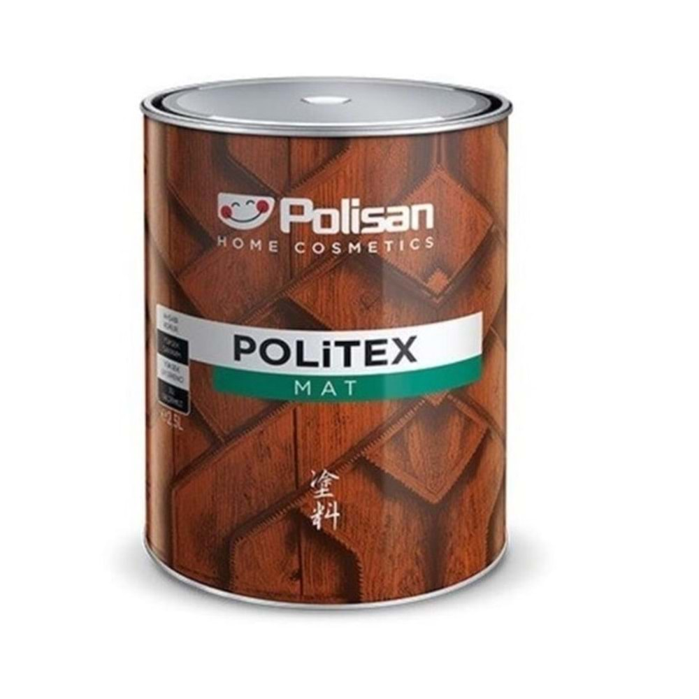 Polisan 2,5 LT Ceviz Politex Verniksiz Dekoratif Mat Ahşap Koruyucu