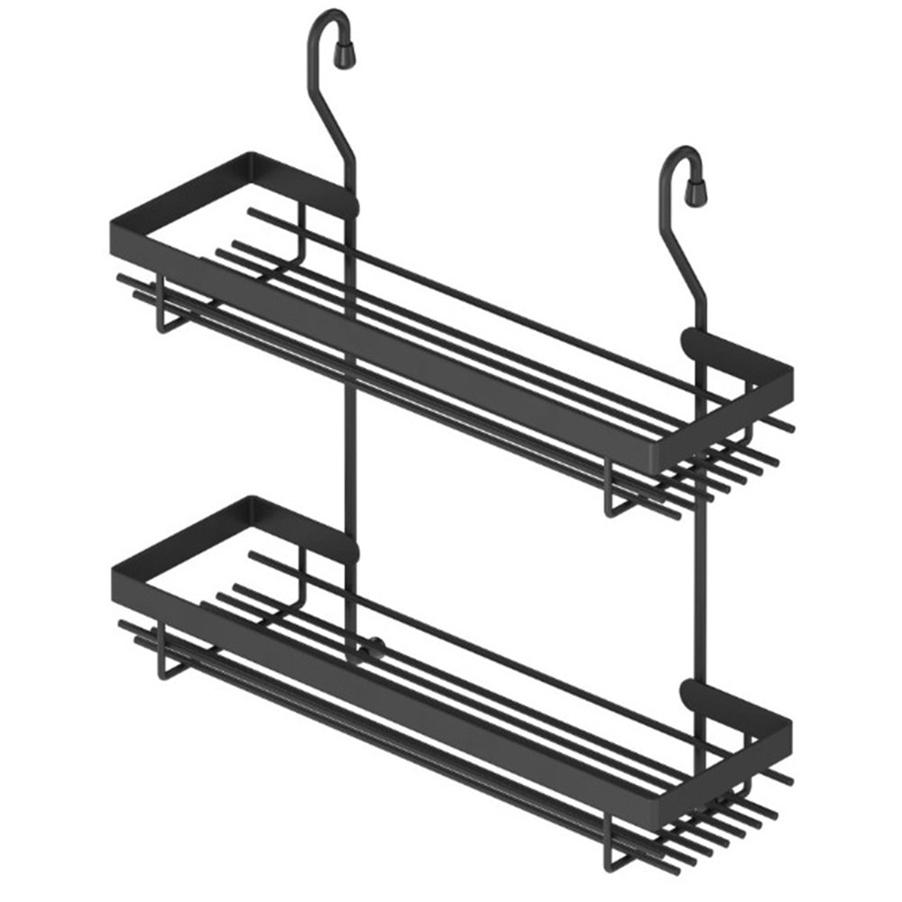 Klasik İki Küçük Raflı Baharatlık-Antrasit