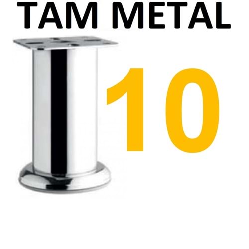 TAM METAL 10 CM AYAK Mobilya Ayağı Metal Tablalı