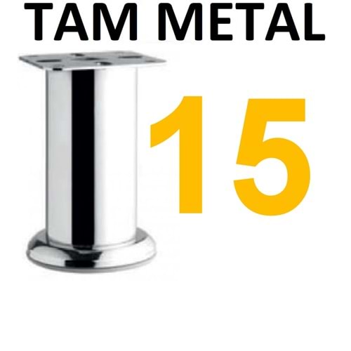 TAM METAL 15 CM AYAK Mobilya Ayağı Metal Tablalı