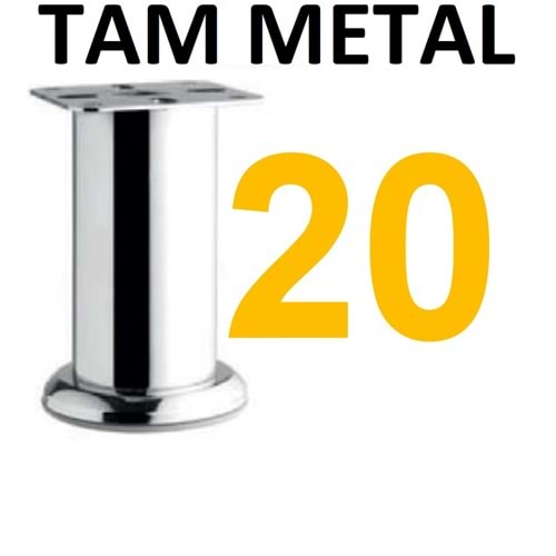TAM METAL 20 CM AYAK Mobilya Ayağı Metal Tablalı