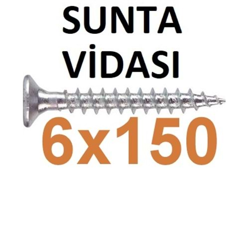 (SAYILAN) 6X150 SUNTA VİDASI 1 ADET