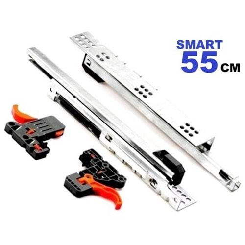 55 CM SMART TEK AÇILIM FRENLİ RAY SAMET Çekmece Rayı